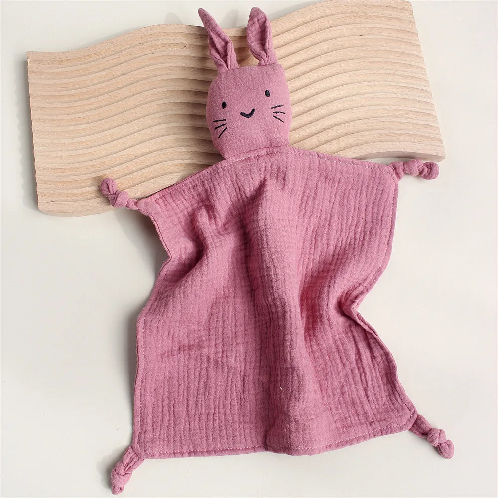 Organic Cotton Rabbit Muslin Comfort Blanket
