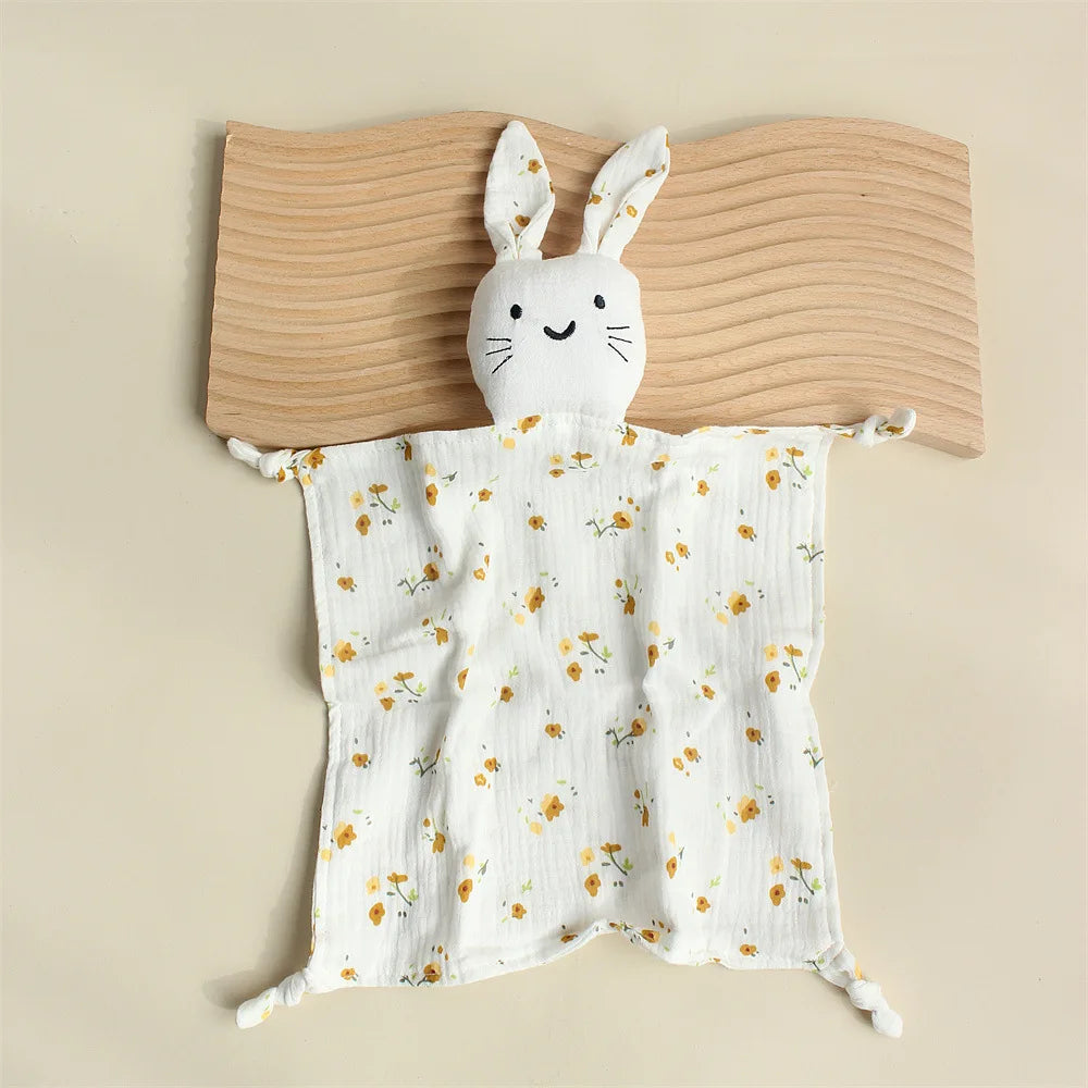 Organic Cotton Rabbit Muslin Comfort Blanket