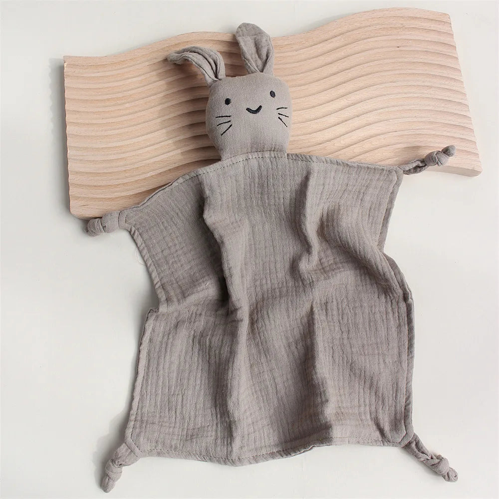 Organic Cotton Rabbit Muslin Comfort Blanket