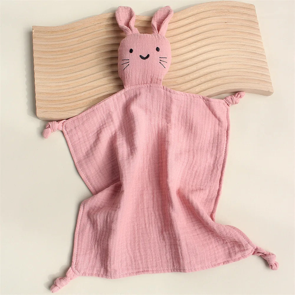 Organic Cotton Rabbit Muslin Comfort Blanket