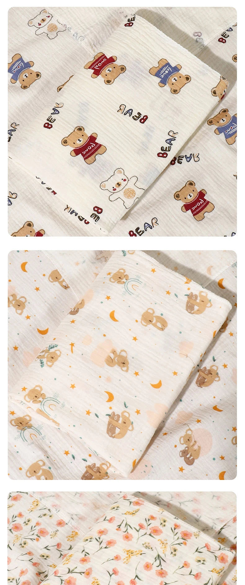 Cotton Muslin Baby Receiving Blankets for Girls and Boys Newborn Muslin Swaddle Blanket Bedding Infant Bath Towel Baby Items