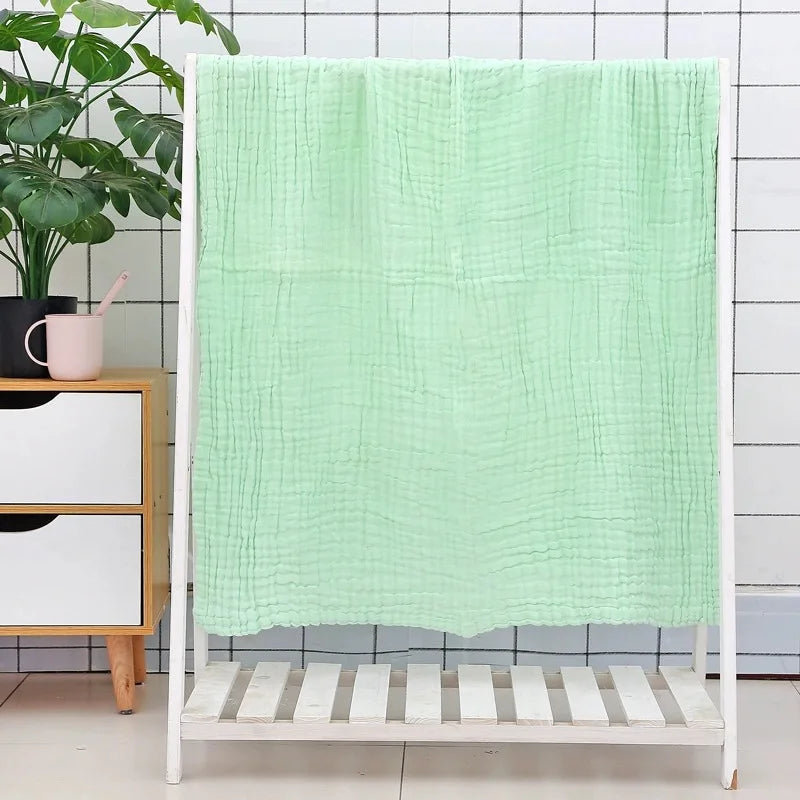 6 Layers Bamboo Cotton Baby Receiving Blanket Infant Kids Swaddle Wrap Blanket Sleeping Warm Quilt Bed Cover Muslin Baby Blanket