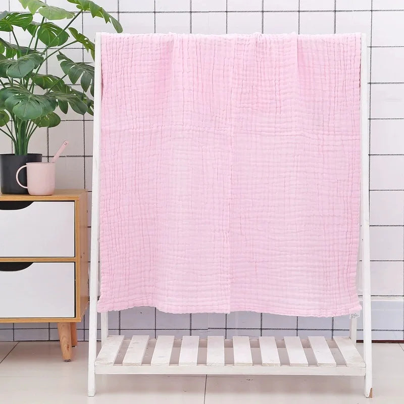 6 Layers Bamboo Cotton Baby Receiving Blanket Infant Kids Swaddle Wrap Blanket Sleeping Warm Quilt Bed Cover Muslin Baby Blanket