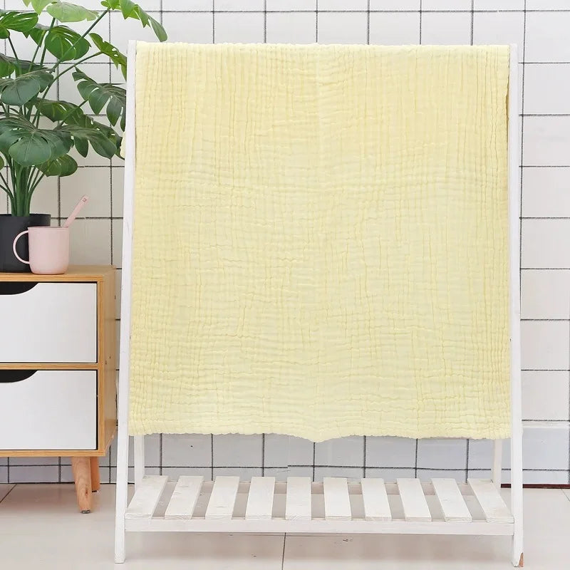 6 Layers Bamboo Cotton Baby Receiving Blanket Infant Kids Swaddle Wrap Blanket Sleeping Warm Quilt Bed Cover Muslin Baby Blanket