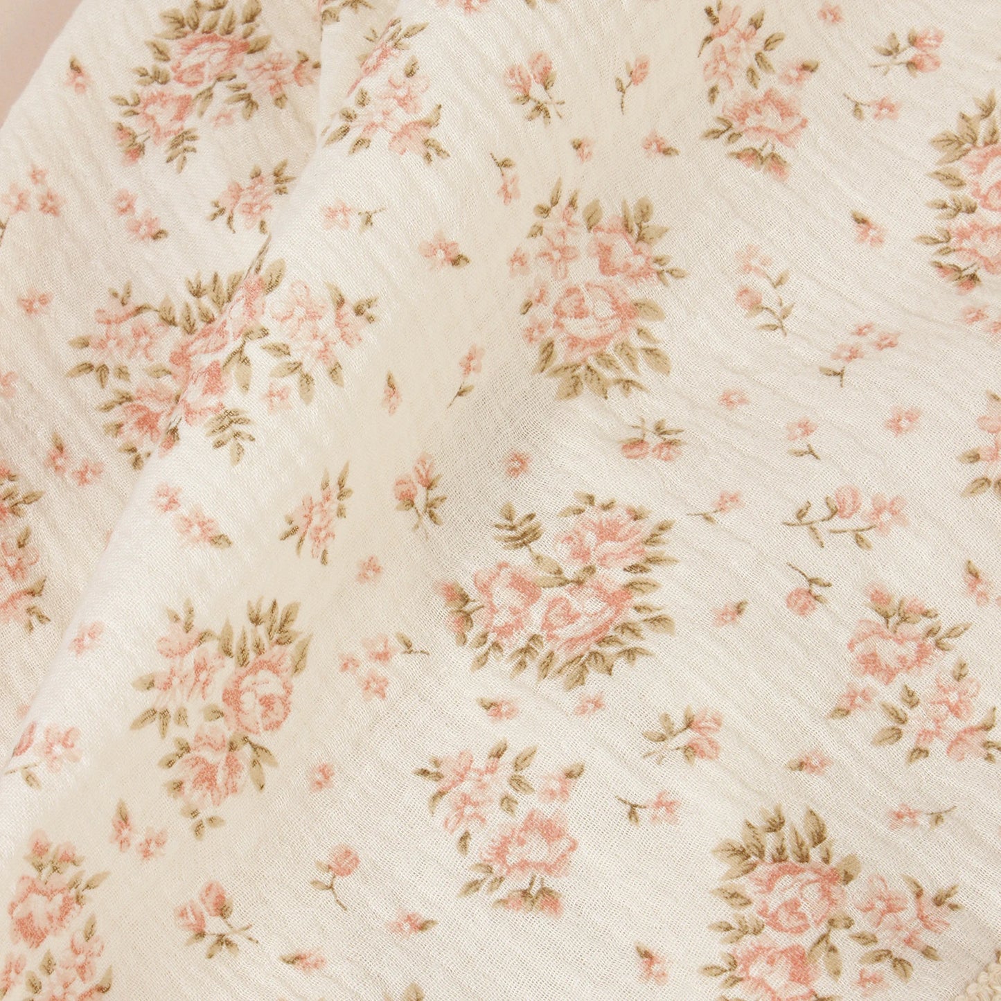 Baby Organic Cotton Soft Wrap Blanket Flowers Printing Fashion Comfortable Blanket New Style Infant Breathable Tassel Blanket