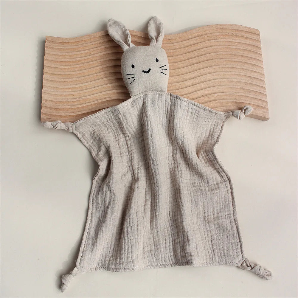 Organic Cotton Rabbit Muslin Comfort Blanket