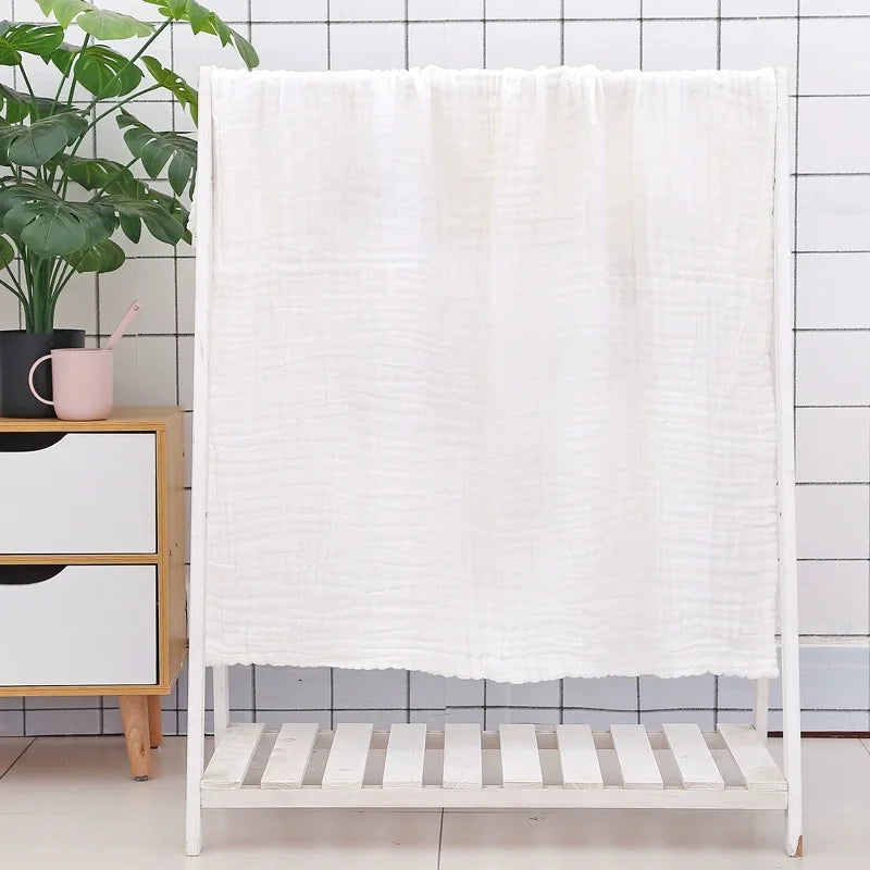 6 Layers Bamboo Cotton Baby Receiving Blanket Infant Kids Swaddle Wrap Blanket Sleeping Warm Quilt Bed Cover Muslin Baby Blanket