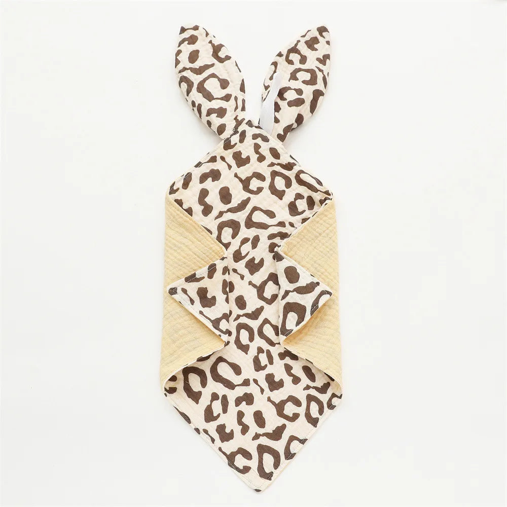 Baby Blanket Muslin Newborn Baby Sleeping Accessories Cute Rabbit Soft Cotton Gauze Kids Sleep Soothe Appease Towel Bibs