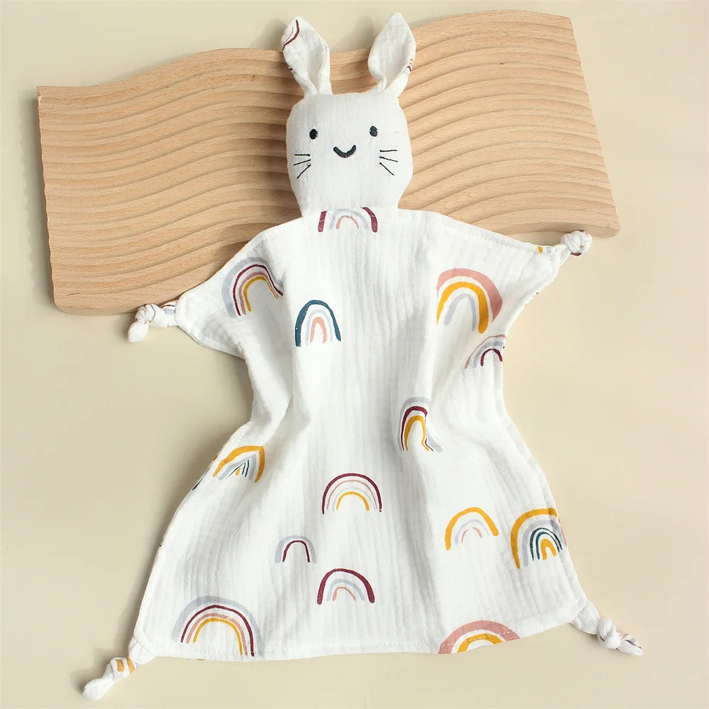 Organic Cotton Rabbit Muslin Comfort Blanket
