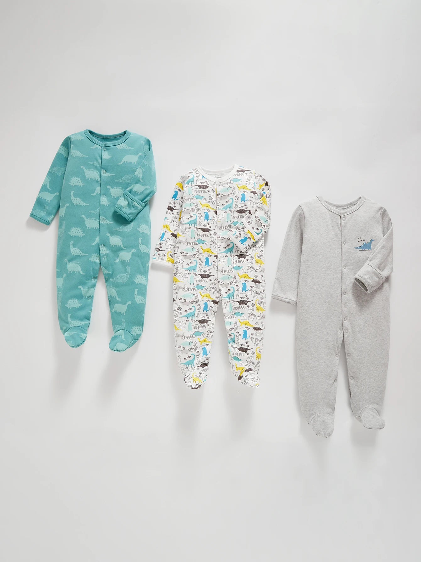 Organic cotton baby footed romper Soft and comfortable one-piece suit  Button design  Suitable for newborns to 12 months