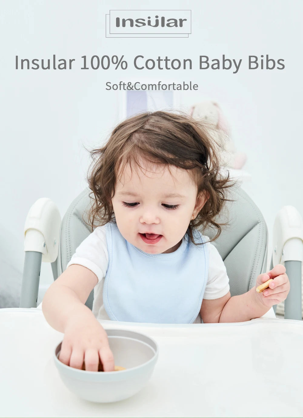 Organic Cotton Soft Baby Bib- for New-borns & Toddlers