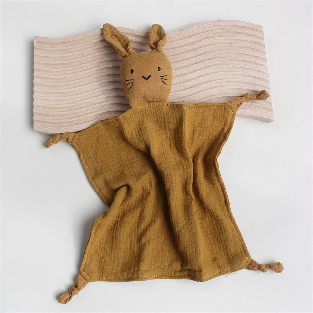 Organic Cotton Rabbit Muslin Comfort Blanket