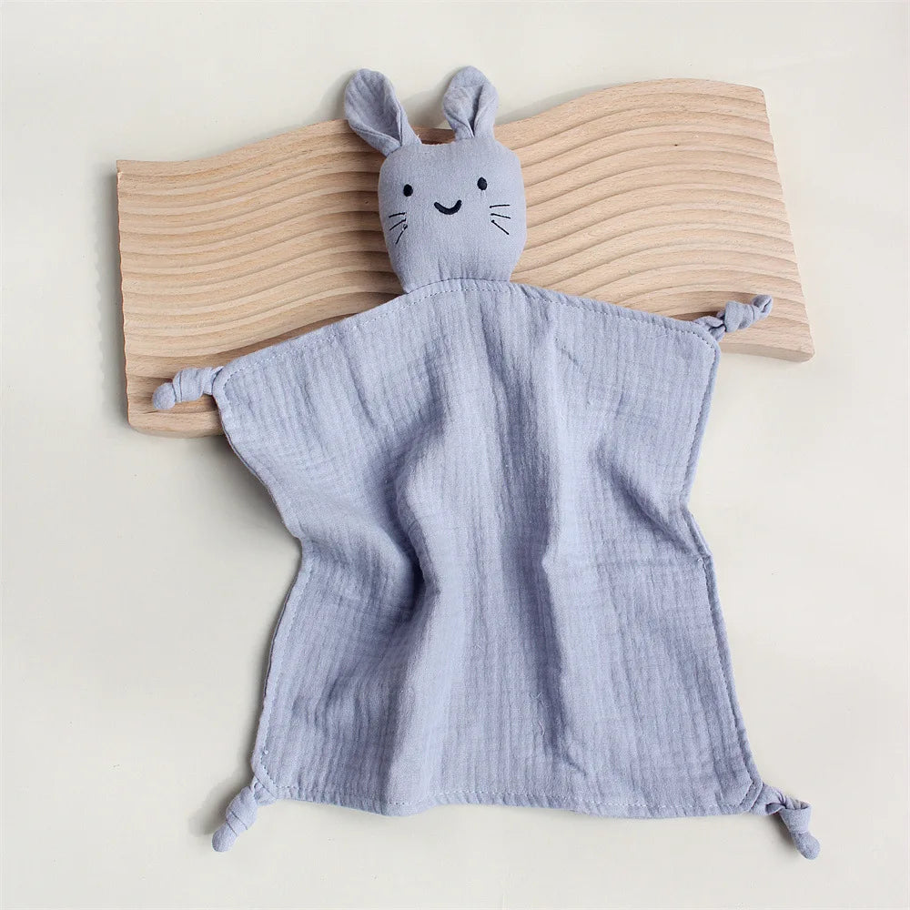 Organic Cotton Rabbit Muslin Comfort Blanket