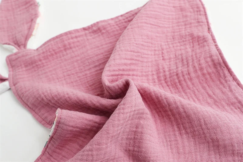Baby Blanket Muslin Newborn Baby Sleeping Accessories Cute Rabbit Soft Cotton Gauze Kids Sleep Soothe Appease Towel Bibs