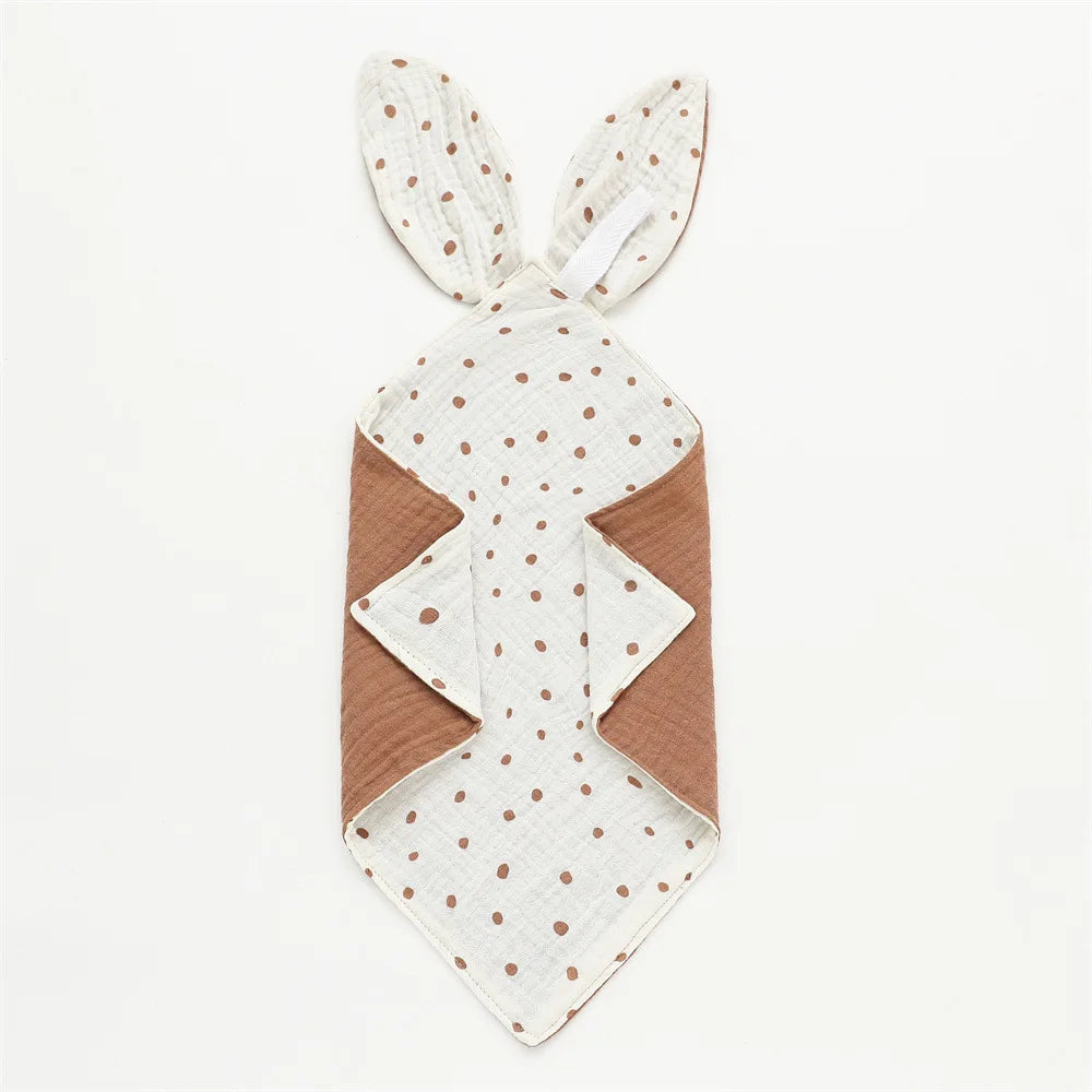 Baby Blanket Muslin Newborn Baby Sleeping Accessories Cute Rabbit Soft Cotton Gauze Kids Sleep Soothe Appease Towel Bibs