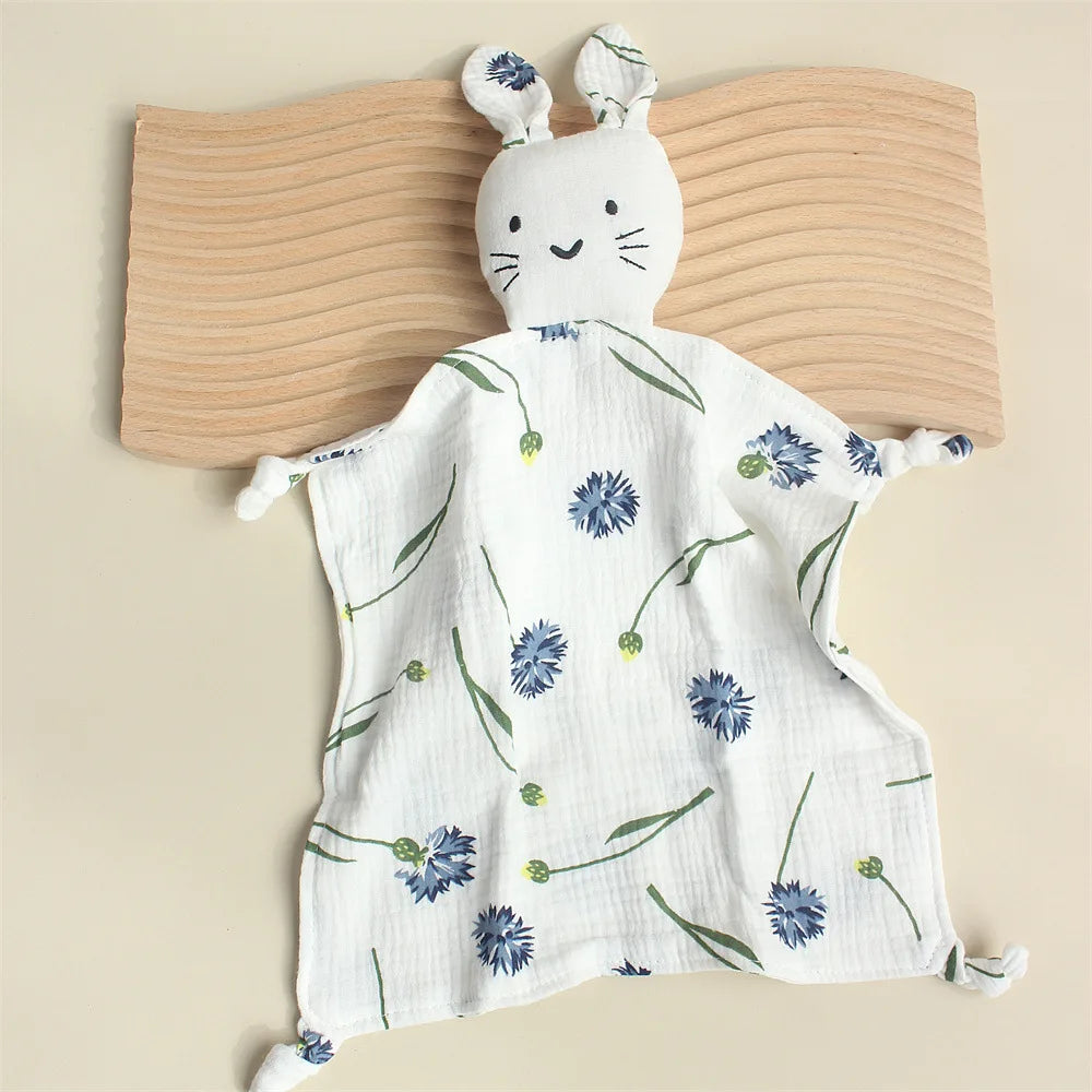 Organic Cotton Rabbit Muslin Comfort Blanket